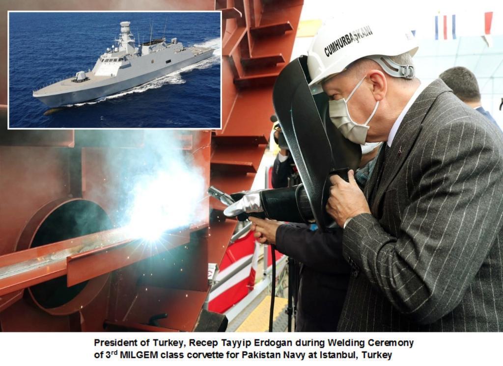 Block welding of the third ship of the MILGEM Class corvettes for the Pakistan Navy is now underway at Istanbul Naval Shipyard (INSY) in Turkey