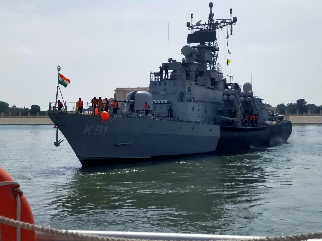 In a manifestation of growing defence relations between the UAE and India, an Indian Navy missile boat, INS Pralaya is participating at the ongoing show.